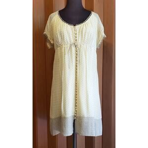 Kensie size large yellow silk dress